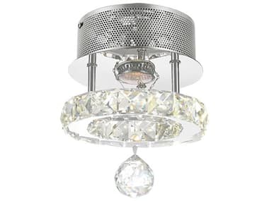 CWI Lighting Ring 1-Light Stainless Steel Round Flush Mount CWI5080C7ST