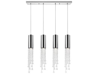 CWI Lighting Extended 4-Light Chrome Island Pendant CWI5081P30CRC