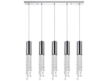 CWI Lighting Extended 5-Light Chrome Island Pendant CWI5081P40CRC