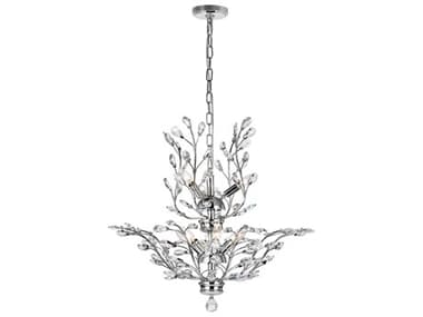 CWI Lighting Ivy 9-Light Chrome Tiered Chandelier CWI5206P28C