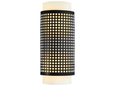 CWI Lighting Checkered 2-Light Black Vanity Light CWI5209W6B