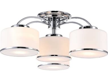 CWI Lighting Frosted 4-Light Chrome Semi Flush Mount CWI5479C28C4