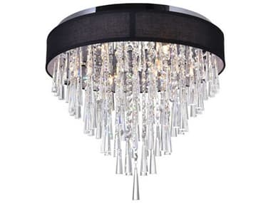 CWI Lighting Franca 8-Light Black Flush Mount CWI5523C22CBLACK