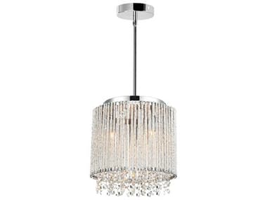 CWI Lighting Claire 3-Light Chrome Drum Mini Pendant CWI5535P10CR