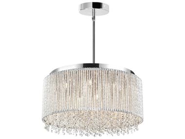 CWI Lighting Claire 10-Light Chrome Drum Pendant CWI5535P24CR