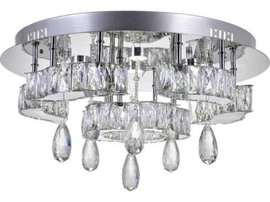 CWI Lighting Cascata Stainless Steel Flush Mount CWI5644C22STR