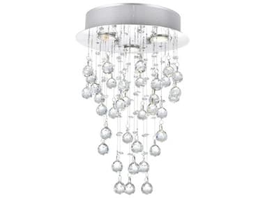 CWI Lighting Rain Drop 3-Light Chrome Globe Flush Mount CWI6601C12C