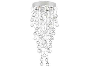 CWI Lighting Rain Drop 4-Light Chrome Globe Flush Mount CWI6601C14C