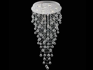 CWI Lighting Rain Drop 9-Light Chrome Globe Flush Mount CWI6601C24CH35