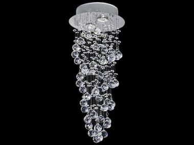 CWI Lighting Double Spiral 2-Light Chrome Flush Mount CWI6606C10C