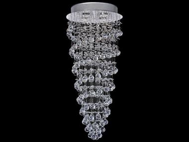 CWI Lighting Double Spiral 4-Light Chrome Flush Mount CWI6606C14C