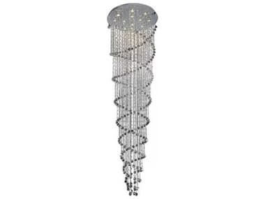 CWI Lighting Double Spiral 12-Light Chrome Flush Mount CWI6606C32C