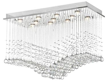 CWI Lighting Twinkle 11-Light Chrome Flush Mount CWI6610C36C