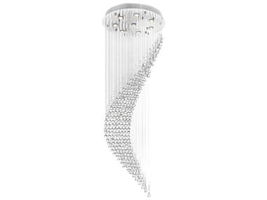 CWI Lighting Ribbon 8-Light Chrome Flush Mount CWI6629C24C