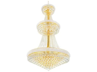 CWI Lighting Empire 34-Light Gold Traditional Chandelier CWI8001P36G