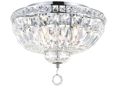 CWI Lighting Stefania 4-Light Chrome Traditional Flush Mount CWI8003C14C