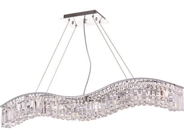 CWI Lighting Glamorous 7-Light Chrome Island Pendant CWI8004P44CACLEAR