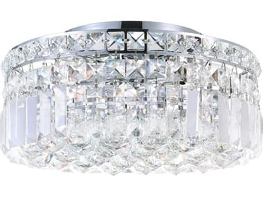 CWI Lighting Colosseum 4-Light Chrome Round Flush Mount CWI8005C12CR