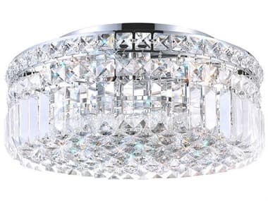 CWI Lighting Colosseum 4-Light Chrome Round Flush Mount CWI8005C14CR