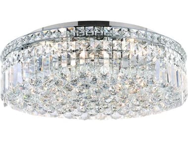 CWI Lighting Colosseum 8-Light Chrome Round Flush Mount CWI8005C20CR