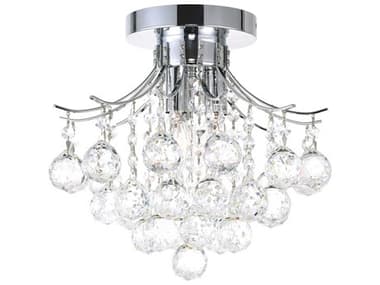 CWI Lighting Princess 3-Light Chrome Traditional Semi Flush Mount CWI8012C12C