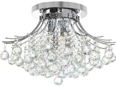 CWI Lighting Princess 6-Light Chrome Traditional Semi Flush Mount CWI8012C20C