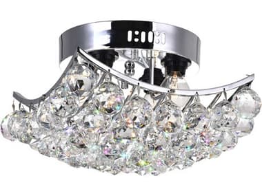 CWI Lighting Queen 4-Light Chrome Traditional Semi Flush Mount CWI8038C10CS