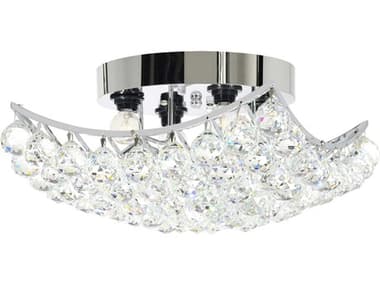 CWI Lighting Queen 4-Light Chrome Traditional Semi Flush Mount CWI8038C14CS