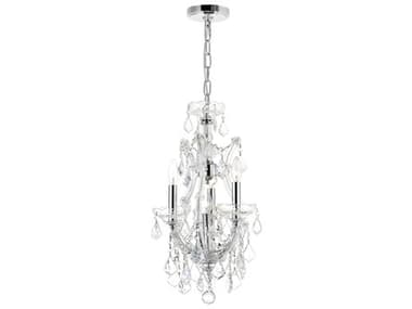 CWI Lighting Maria Theresa 4-Light Chrome Traditional Candelabra Chandelier CWI8311P12C3