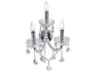 CWI Lighting Maria Theresa 3-Light Chrome Traditional Vanity Light CWI8318W12C3CLEAR