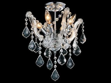 CWI Lighting Payton 4-Light Chrome Traditional Semi Flush Mount CWI8418C14C4CLEAR