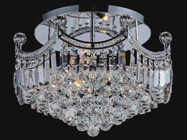 CWI Lighting Amanda 8-Light Chrome Traditional Semi Flush Mount CWI8421C20C