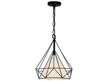 CWI Lighting Diamond 1-Light Black Geometric Pendant CWI9600P151101