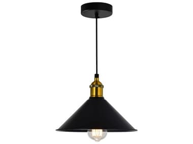 CWI Lighting Brave 1-Light Black Mini Pendant CWI9605P81101B