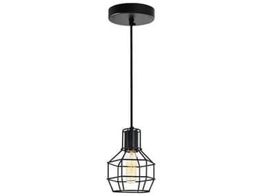 CWI Lighting Secure 1-Light Black Mini Pendant CWI9608P61101