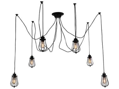 CWI Lighting Tomaso 6-Light Black Pendant CWI9610P286101