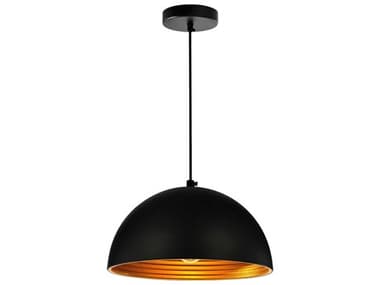 CWI Lighting Modest 1-Light Black Dome Mini Pendant CWI9629P121101