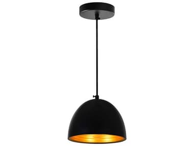 CWI Lighting Modest 1-Light Black Dome Mini Pendant CWI9630P71101