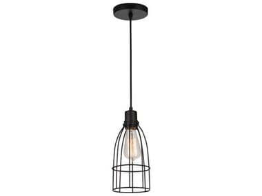 CWI Lighting Nestor 1-Light Black Mini Pendant CWI9635P51101