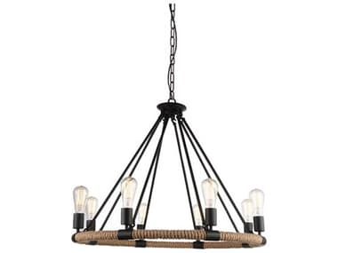 CWI Lighting Ganges 8-Light Black Pendant CWI9671P338101