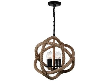 CWI Lighting Padma 4-Light Black Pendant CWI9706P174101