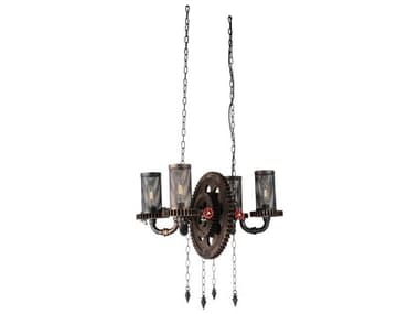 CWI Lighting Manchi 4-Light Rust Bronze Chandelier CWI9722P254211