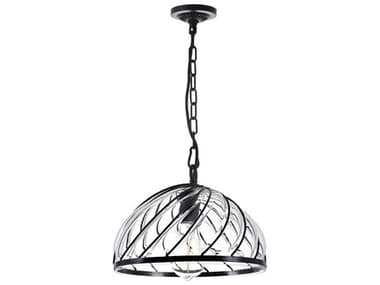 CWI Lighting Escot 1-Light Black Dome Mini Pendant CWI9755P121101