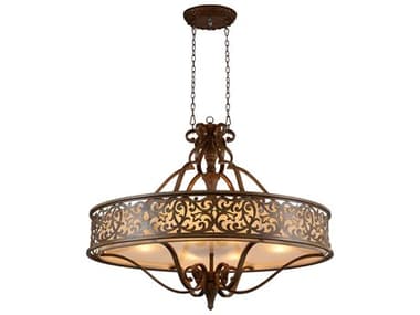 CWI Lighting Nicole 6-Light Brushed Chocolate Brown Traditional Island Pendant CWI9807P396116