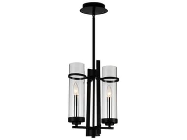 CWI Lighting Sierra 2-Light Black Cylinder Mini Pendant CWI9827P112101