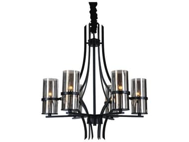 CWI Lighting Vanna 6-Light Black Chandelier CWI9858P276101