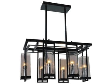 CWI Lighting Vanna 6-Light Black Island Pendant CWI9858P276RC101