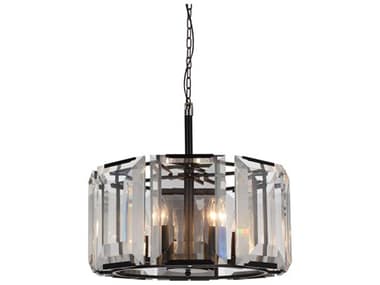 CWI Lighting Jacquet 8-Light Black Drum Chandelier CWI9860P198101