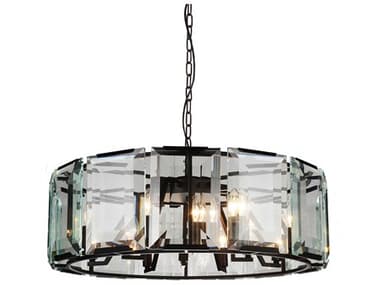 CWI Lighting Jacquet 18-Light Black Drum Chandelier CWI9860P4318101