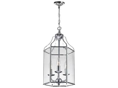 CWI Lighting Maury 3-Light Chrome Lantern Mini Pendant CWI9917P103601